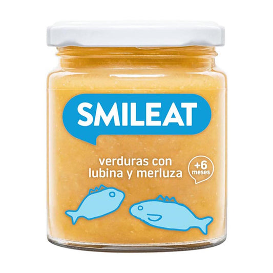 Tarrito de verduras con lubina y merluza