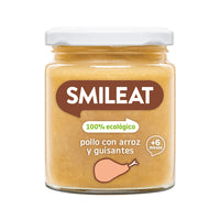 Tarrito de pollo con arroz y guisantes