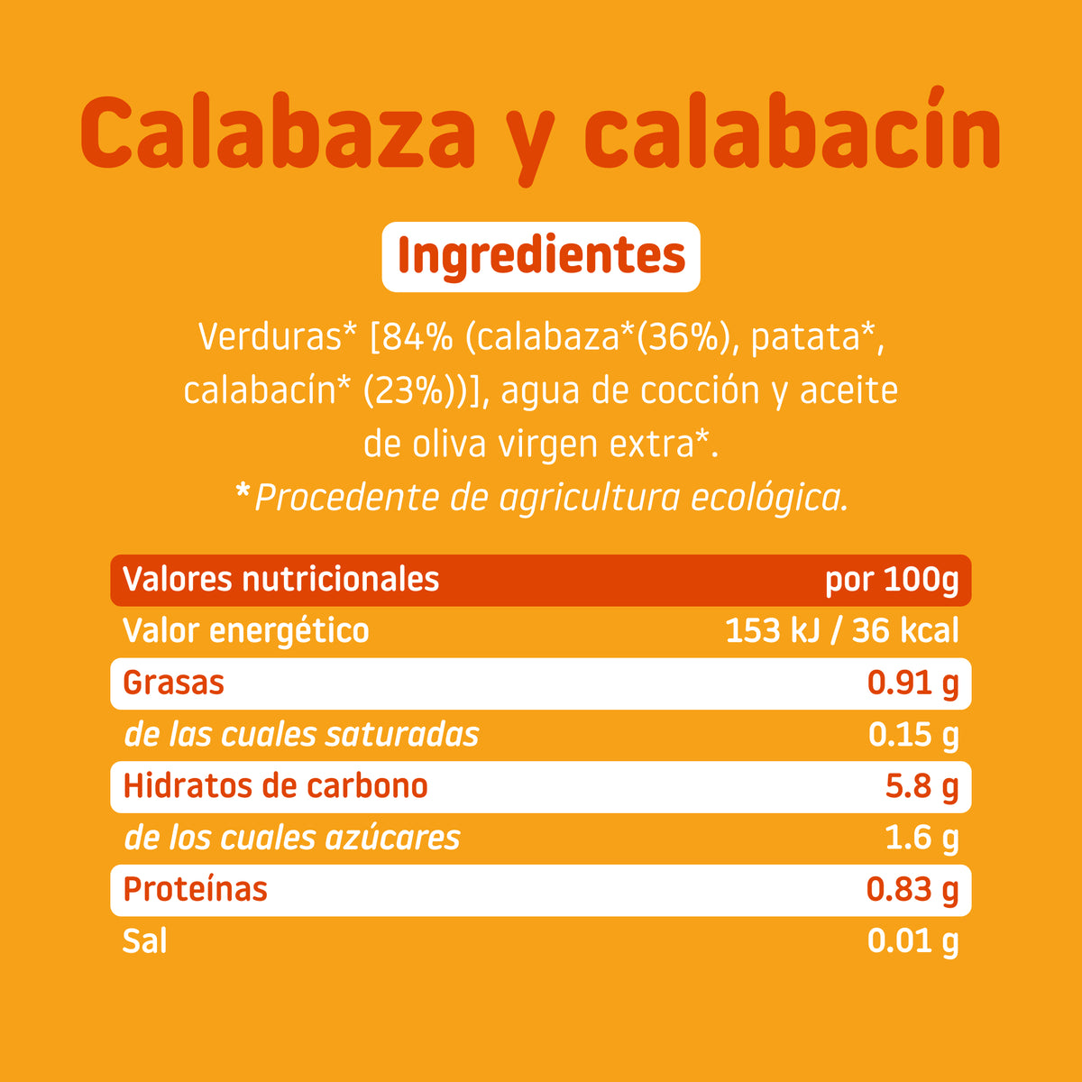 Tarrito de calabaza y calabacín