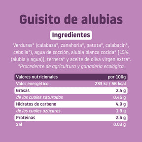 Tarrito de guisito de alubias