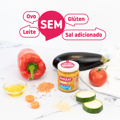 Alérgenos boião lentilha vermelha com quinoa