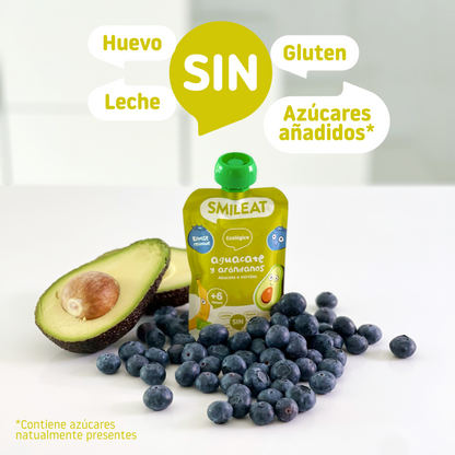 Pouch de aguacate y arándanos