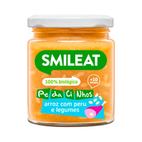 Boiões de PE-DA-CI-NHOS arroz com peru e legumes