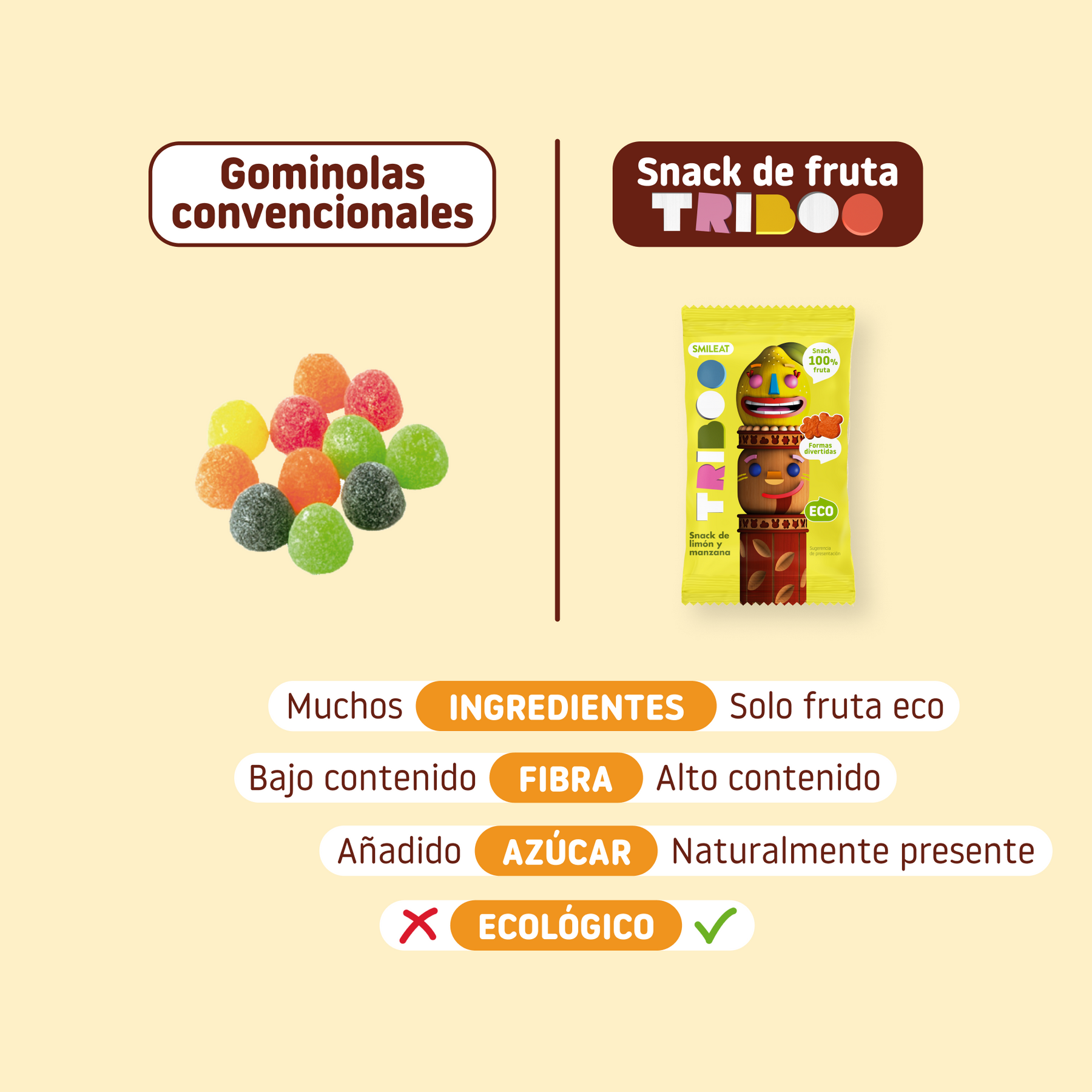 Snack TRIBOO de plátano y manzana