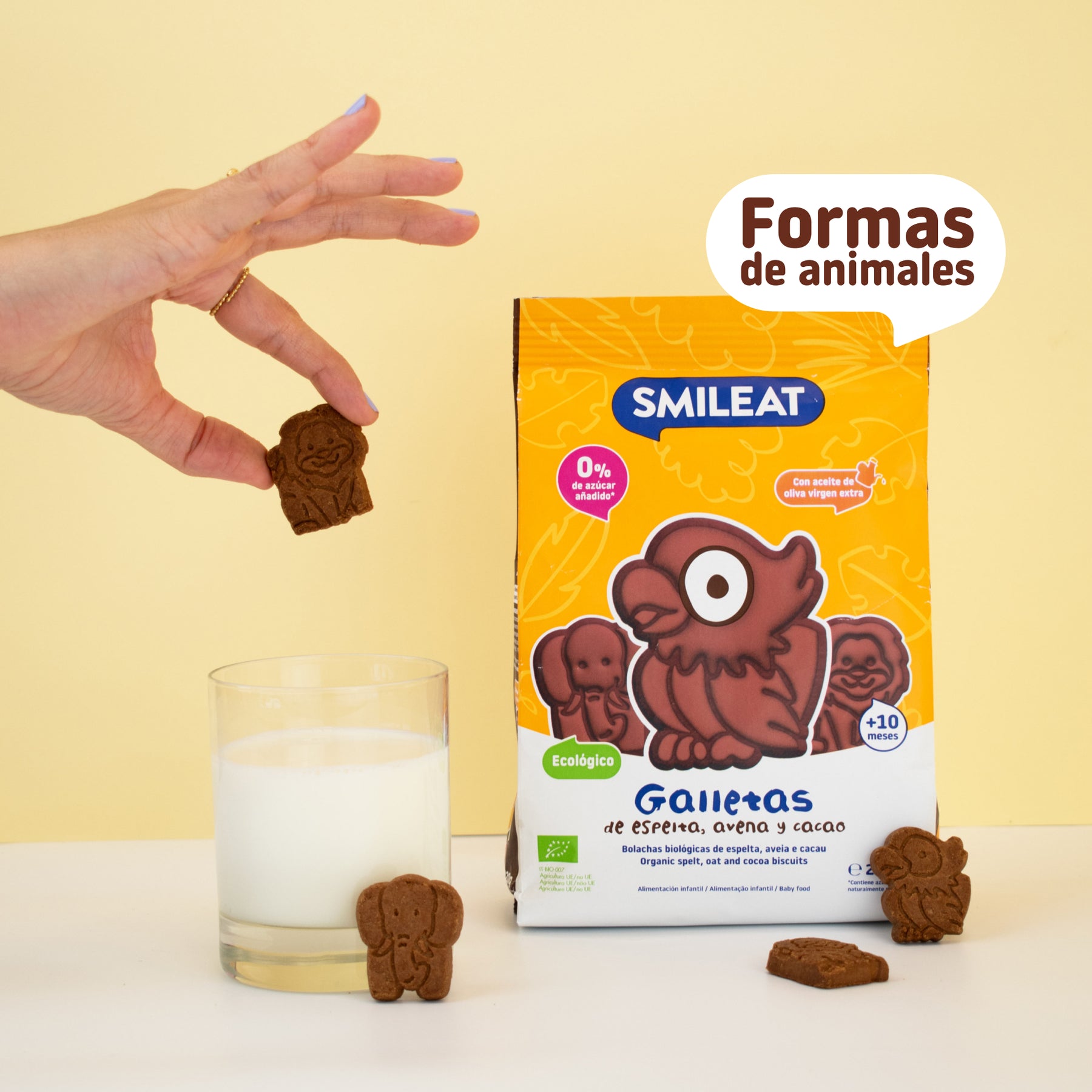 Pack Galletas de avena, espelta y cacao 4uds