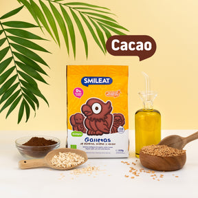 Galletas de espelta, avena y cacao