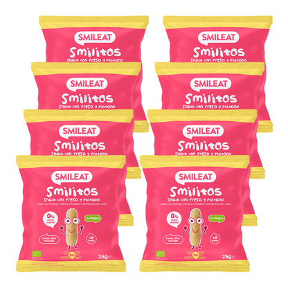Pack Smilitos fresa y plátano 8Uds