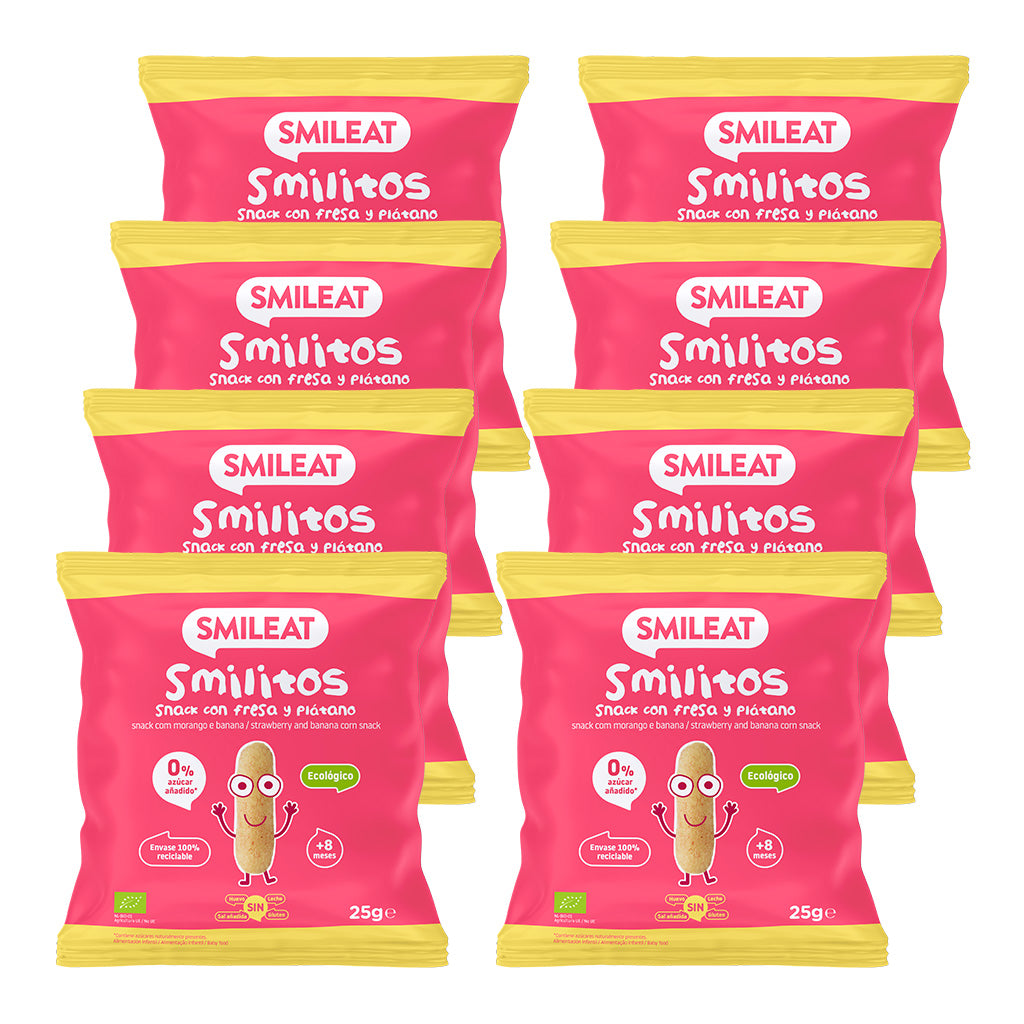 Pack Smilitos fresa y plátano 8Uds