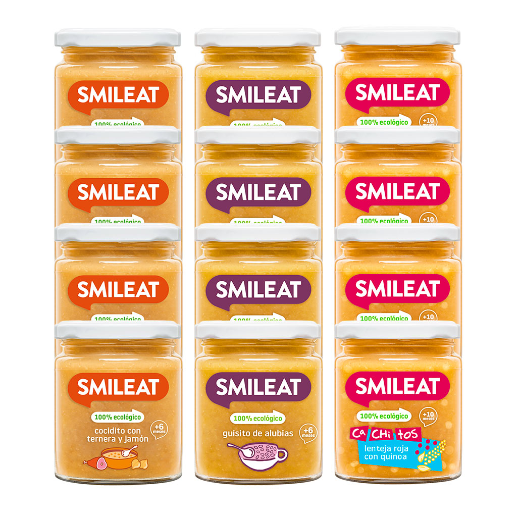 Pack of 12 jars for babies from 6 months old