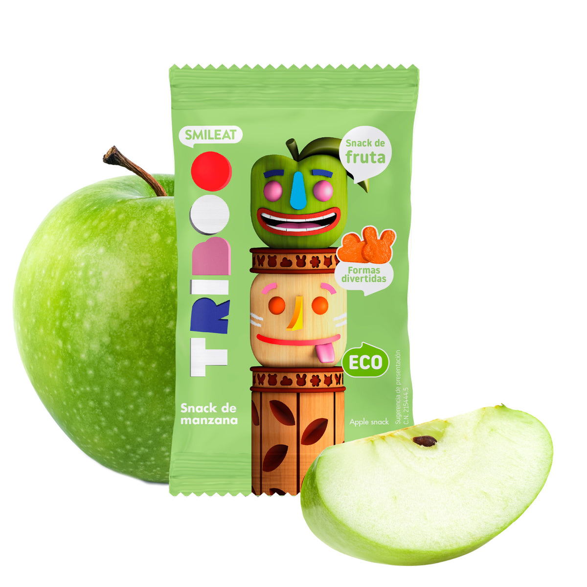 Snack de frutas de manzana para niños
