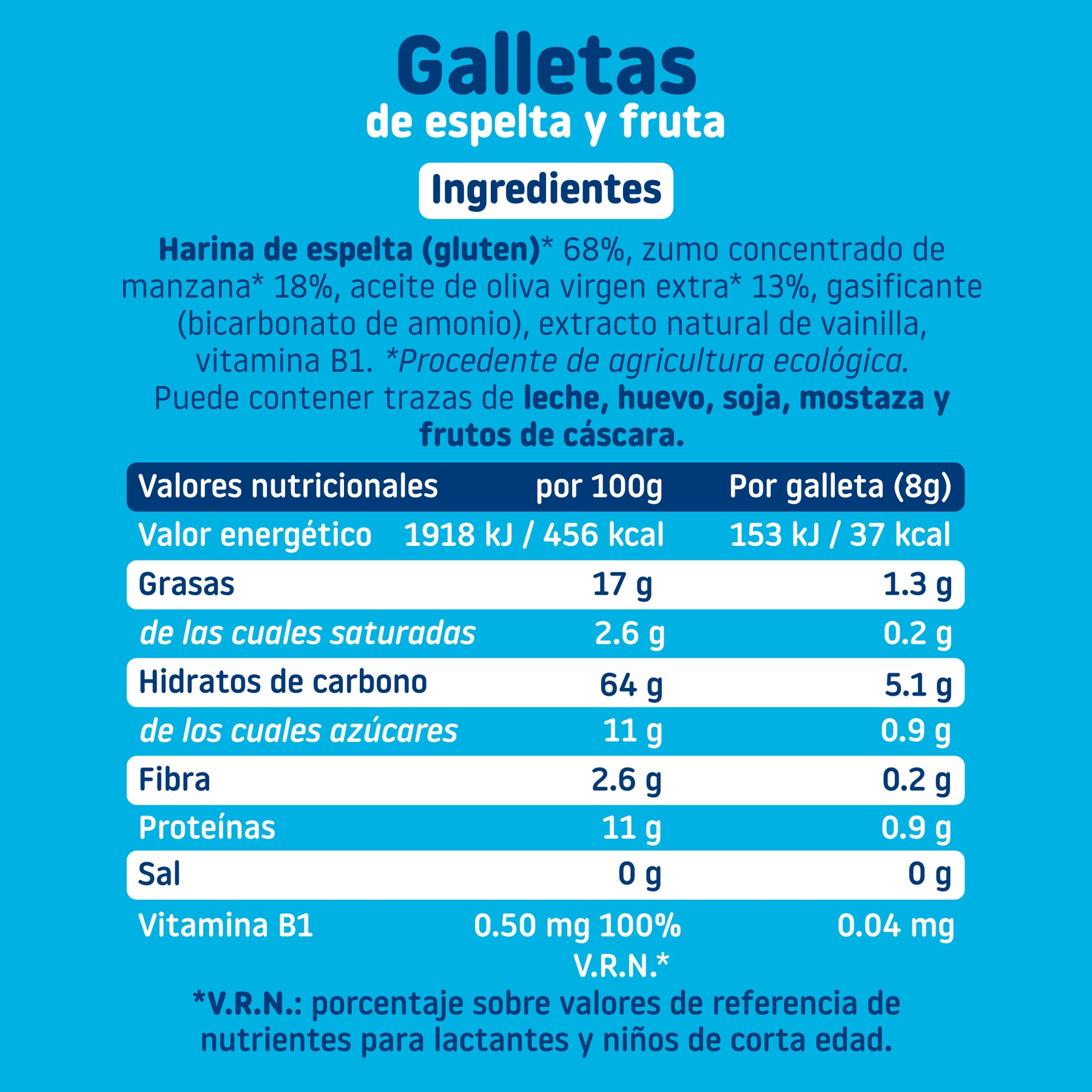 Pack Galletas de espelta y fruta 4 Uds.