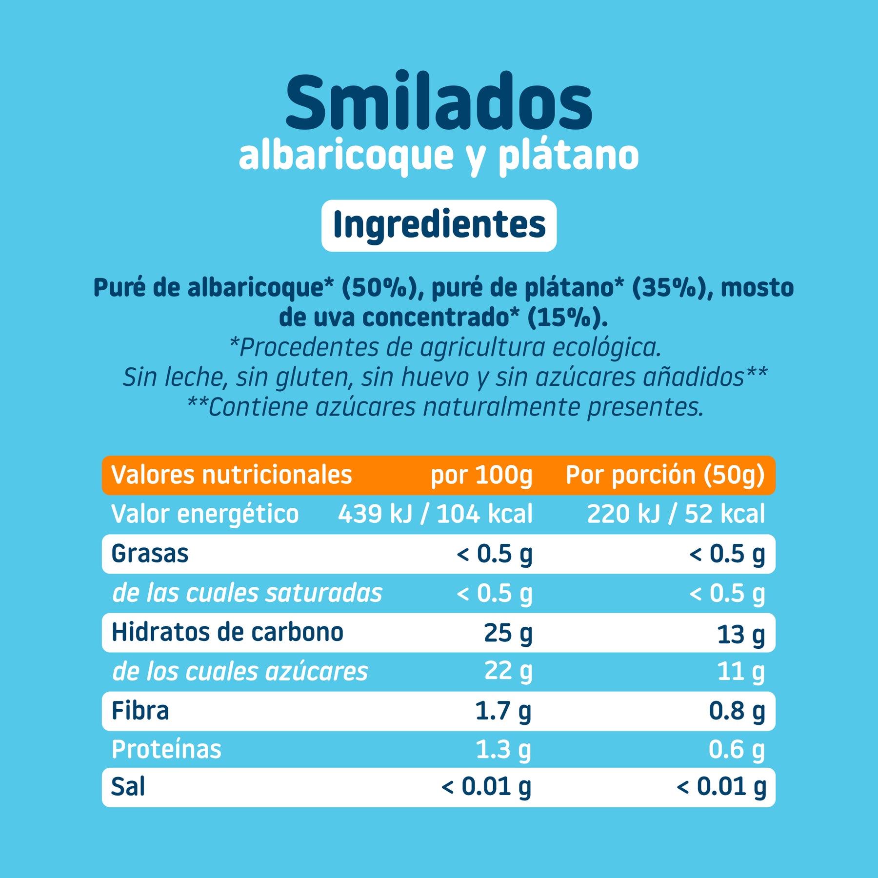 Smilado de albaricoque y plátano