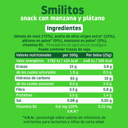 Pack Smilitos manzana y plátano 8Uds