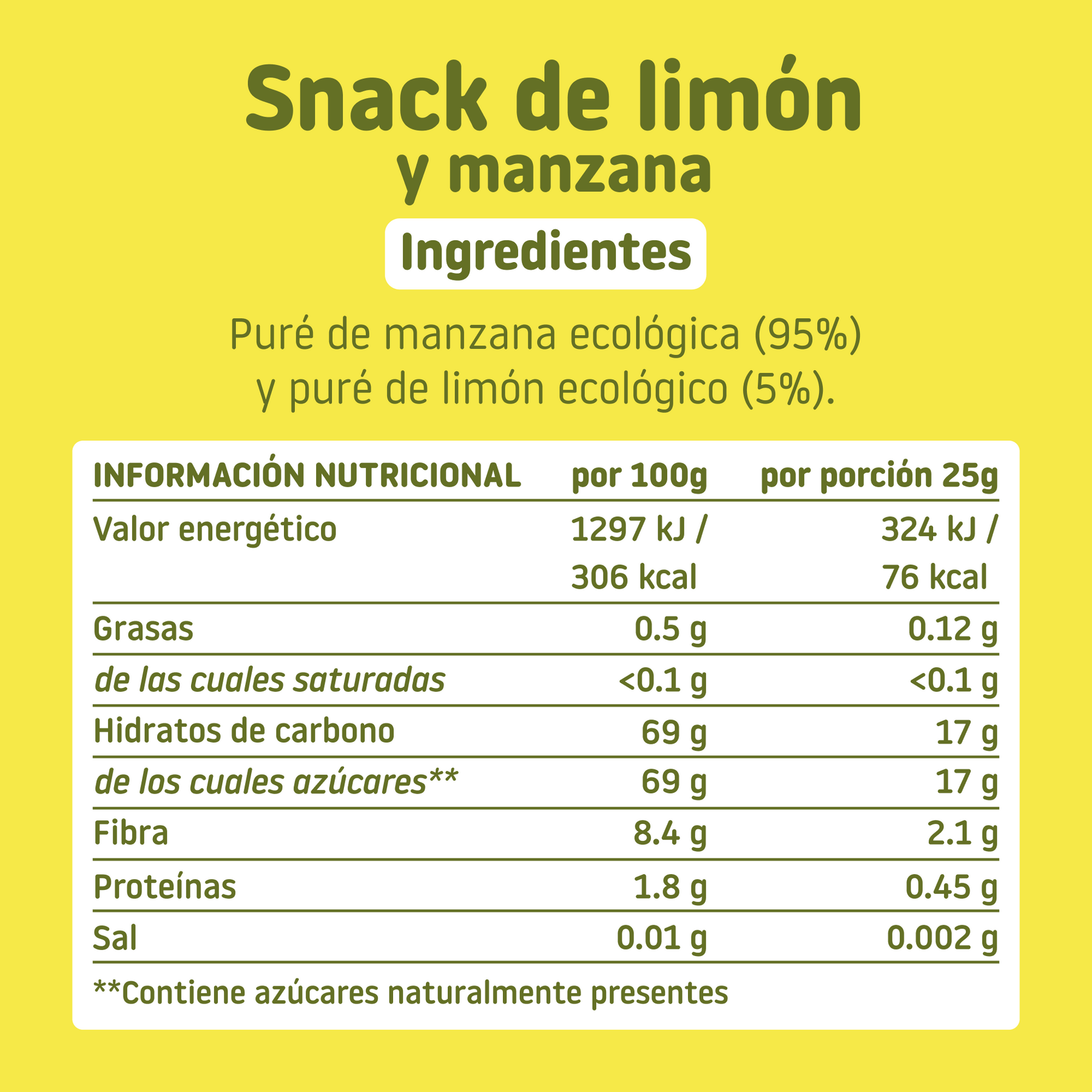 TRIBOO lemon and apple snack