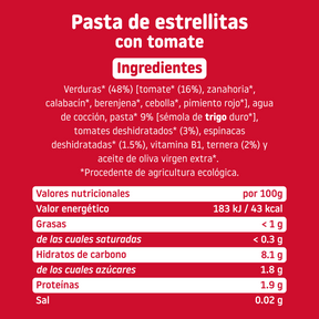 Tarrito de CA-CHI-TOS de estrellitas con tomate